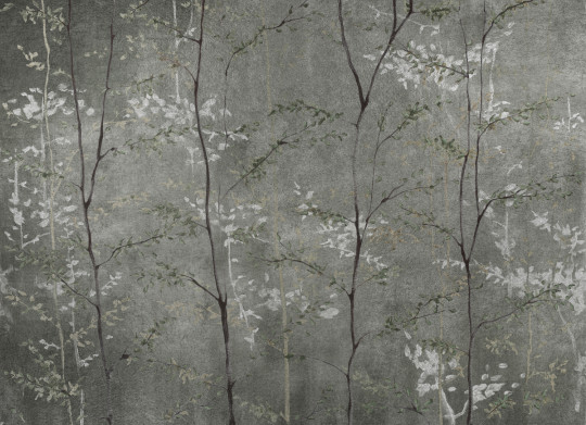 Coordonné Wandbild Woods - Extra Silver
