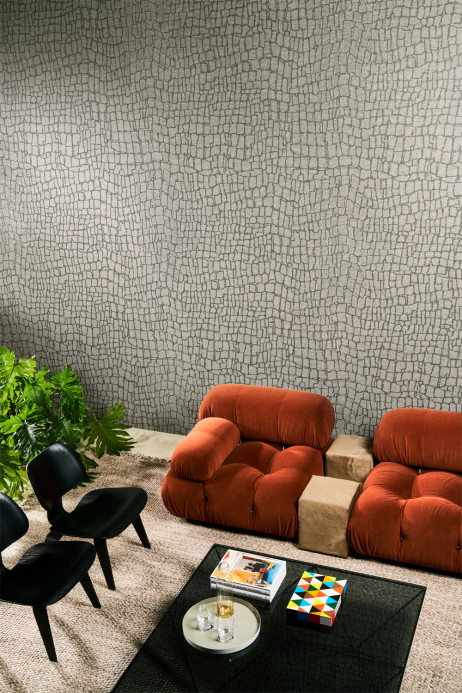 Arte International Wallpaper Croc - Light Grey