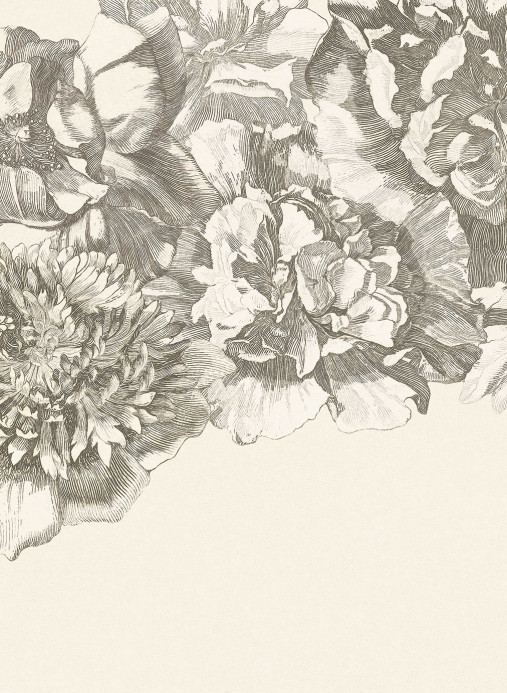 Eijffinger Papier peint panoramique Flower Fall - Black/ White