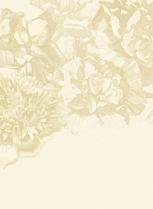 Eijffinger Mural Flower Fall - Gold
