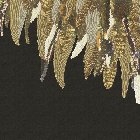 Eijffinger Papier peint panoramique Fancy Feather - Black Down