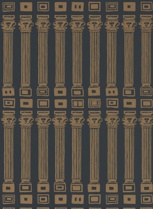 Zoffany Tapete Columns - Vine Black/ Antique Gold