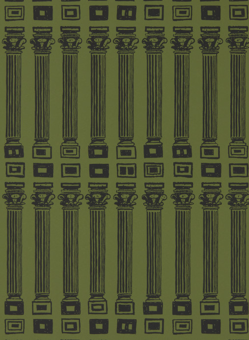 Zoffany Tapete Columns - Olive/ Bone Black