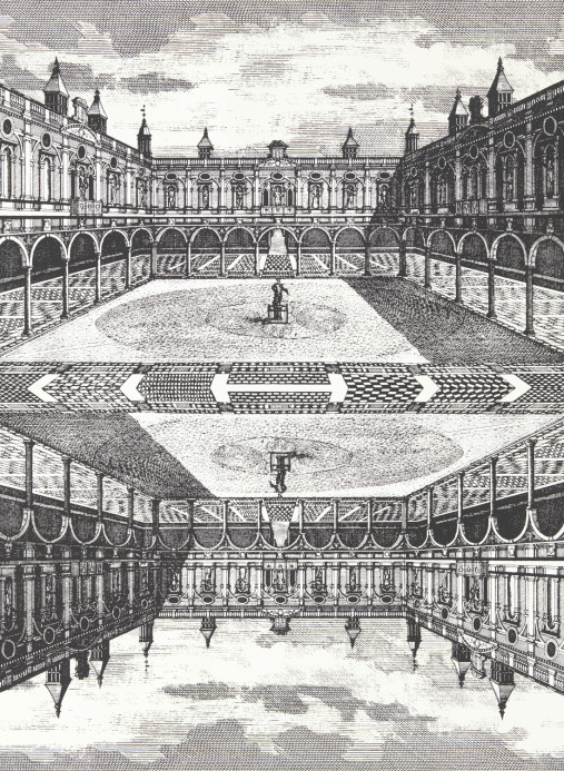Zoffany Tapete Royal Exchange - Snow/ Architects White