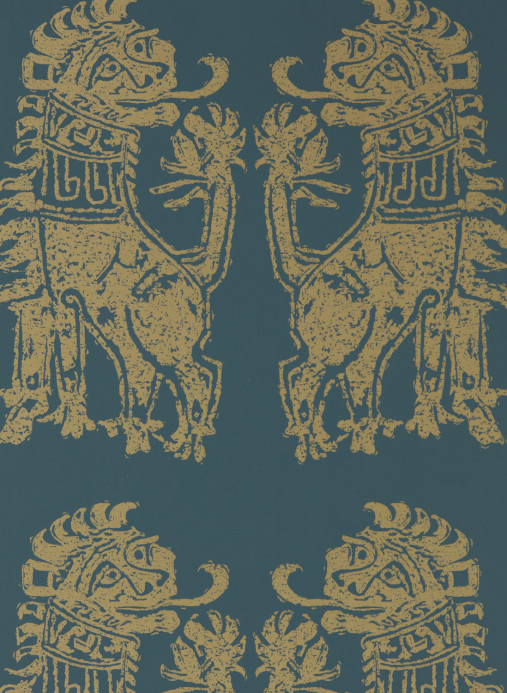Zoffany Tapete Sicilian Lion - Serpentine/ Gold