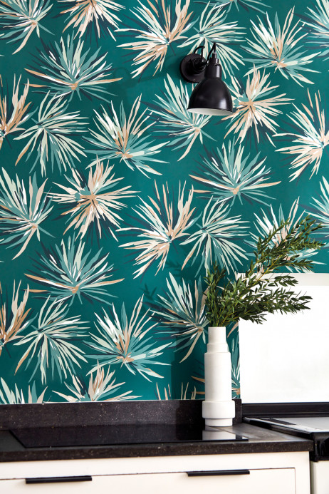 Harlequin Wallpaper Aucuba - Forest/ Copper