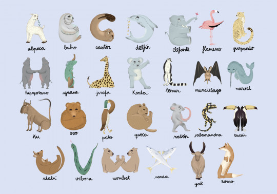 Coordonne Wandbild Animal Alphabet