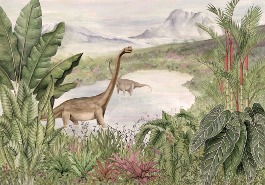 Coordonne Carta da parati panoramica Dinosaurs Park - Pale