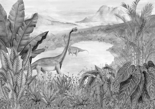 Coordonne Papier peint panoramique Dinosaurs Park - Ash