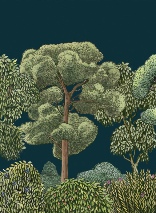 Coordonne Wandbild Green Forest - Midnight