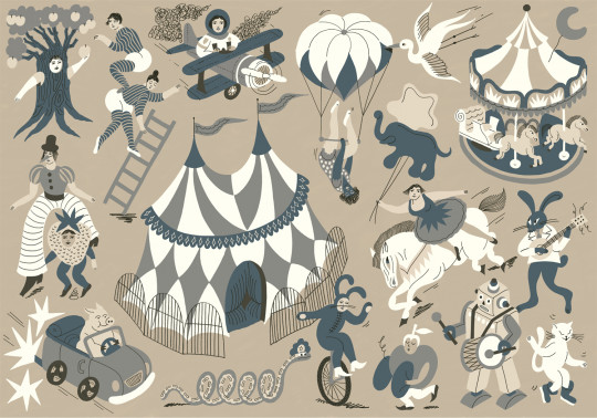 Coordonne Mural Magic Circus - Sandy