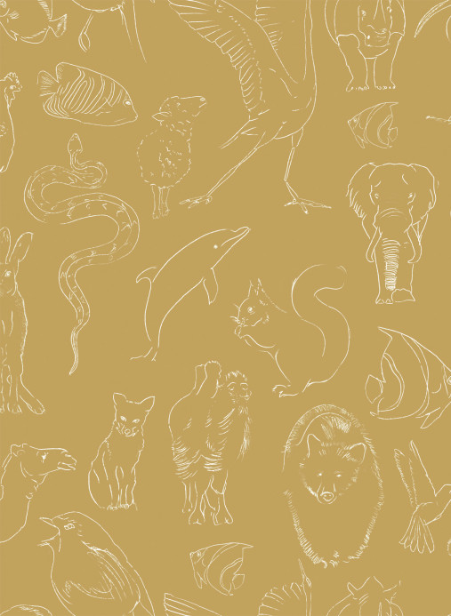 Coordonne Wallpaper Zoology - Curry