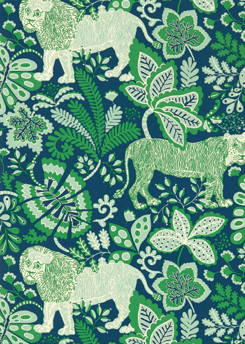 Scion Tapete Rumble in the Jungle - Midnight/ Mint Leaf