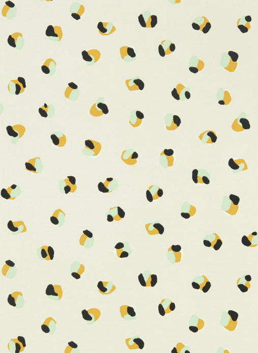 Scion Wallpaper Leopard Dots - Pebble/ Sage