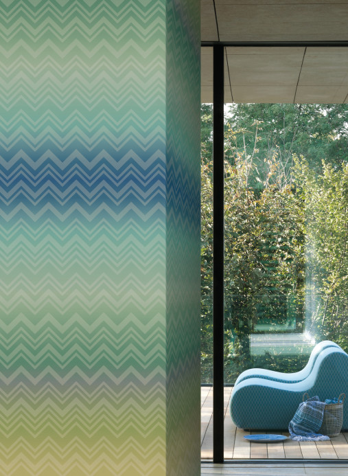 Missoni Home Papier peint Zig Zag Sfumato