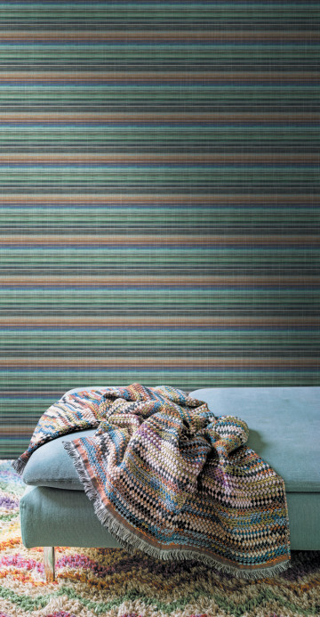 Missoni Home Wallpaper Riga Multicolor Orizzontale