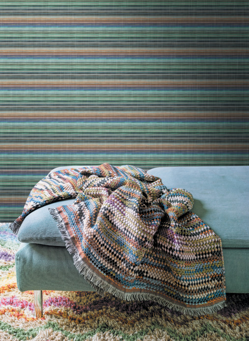 Missoni Home Carta da parati Riga Multicolor Orizzontale