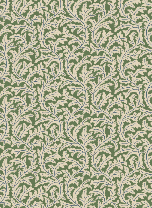 Josephine Munsey Wallpaper Frond Ogee - Brookes Green and Edge Sand