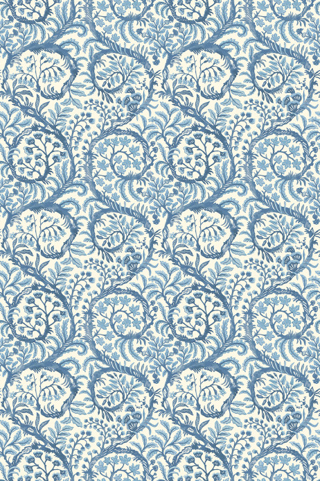 Josephine Munsey Carta da parati Butterrow - Bright Blue and White