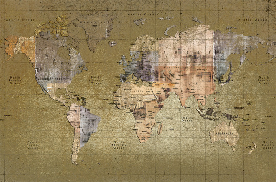 Coordonne Papier peint panoramique Newspaper Map
