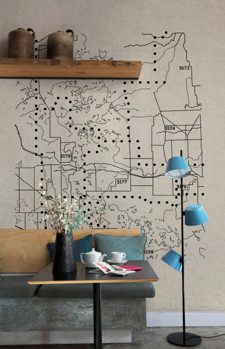 Coordonne Wandbild Dots Map