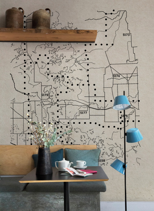 Coordonne Mural Dots Map