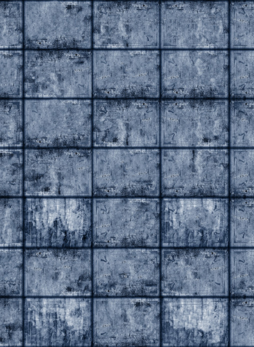 Coordonne Wandbild Iron Tiles - Blue