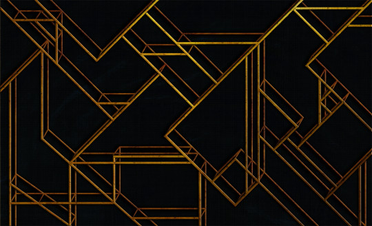 Coordonne Wandbild L Geometric - Black