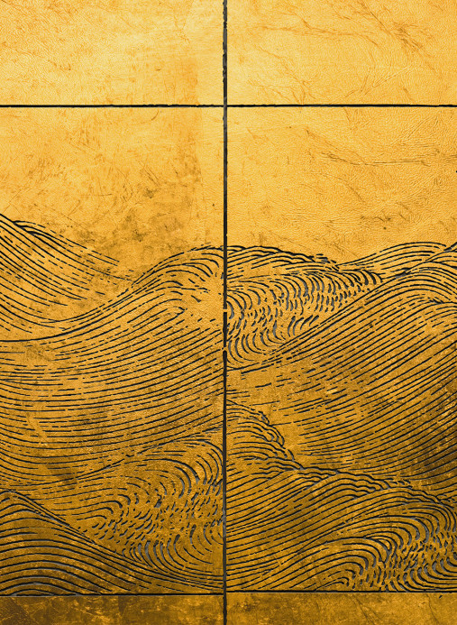 Coordonne Wandbild Waves - Gold