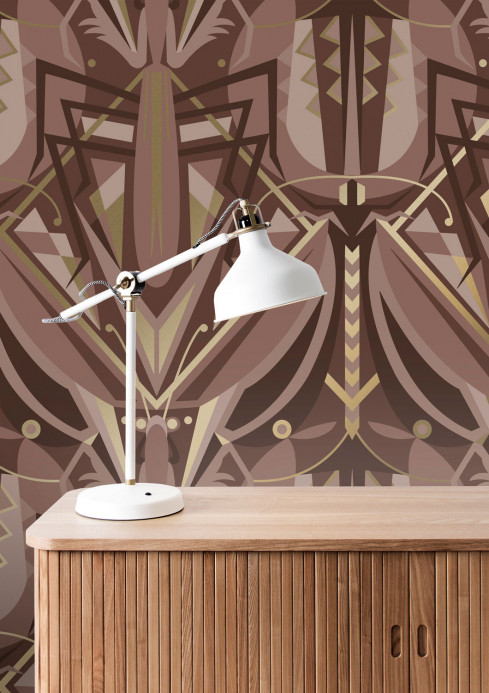 KEK Amsterdam Wallpaper Art Deco Animaux Grasshopper Gold