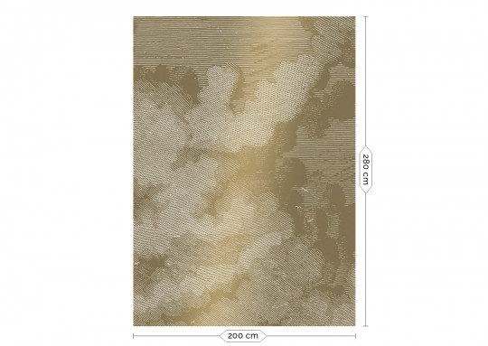 KEK Amsterdam Papier peint panoramique Engraved Clouds Gold 2
