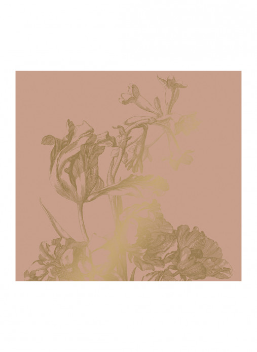 KEK Amsterdam Papier peint panoramique Engraved Flowers Gold 4 - L