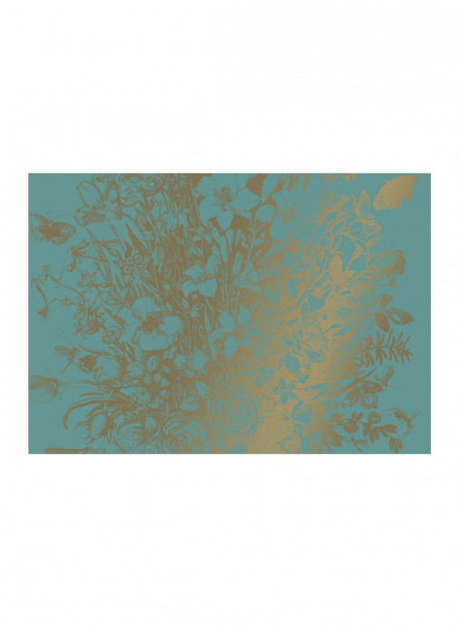 KEK Amsterdam Carta da parati panoramica Engraved Flowers Gold 9 - XL