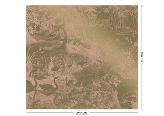 KEK Amsterdam Papier peint panoramique Engraved Landscapes Gold 13 - L