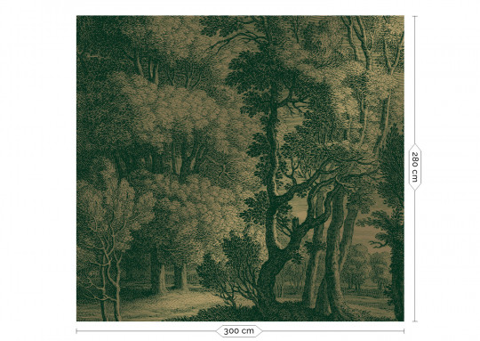 KEK Amsterdam Papier peint panoramique Engraved Landscapes Gold 16 - L