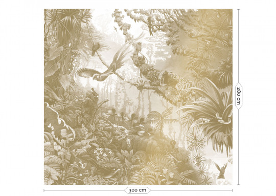 KEK Amsterdam Papier peint panoramique Tropical Landscapes Gold 2 - L