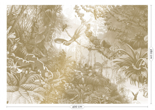 KEK Amsterdam Papier peint panoramique Tropical Landscapes Gold 2