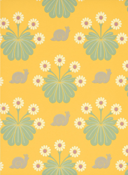 Little Greene Wallpaper Burges Snail - Lemon