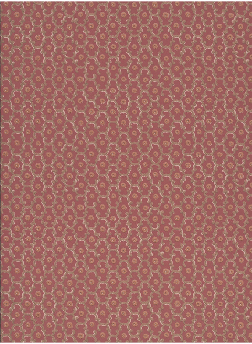 Little Greene Wallpaper Moy - Red Ochre