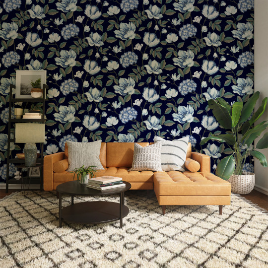 Coordonne Tapete Morning Garden - Navy