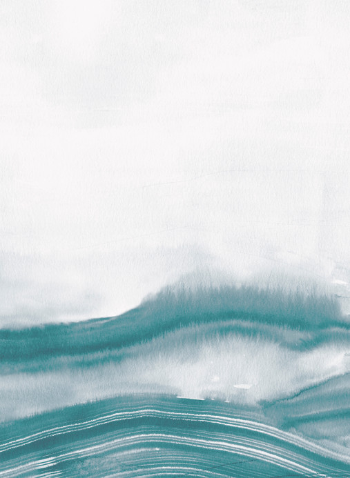 Coordonne Papier peint panoramique Atmospheric Haze - Aqua