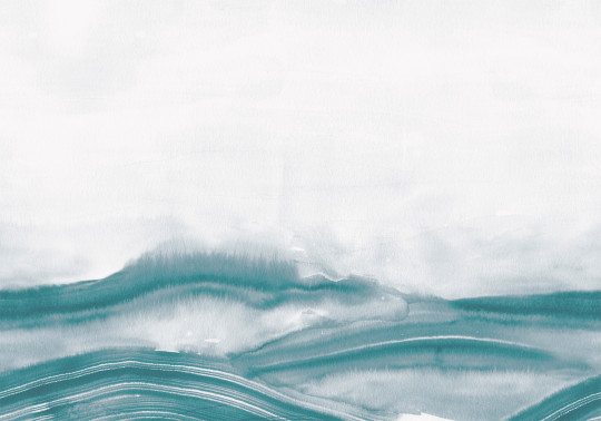 Coordonne Mural Atmospheric Haze - Aqua