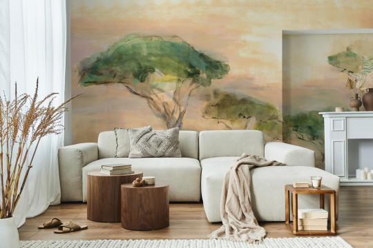 Coordonne Mural Serengueti - Ocre
