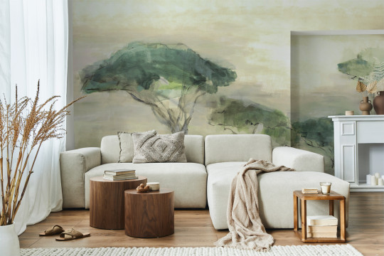 Coordonne Papier peint panoramique Serengueti - Menta