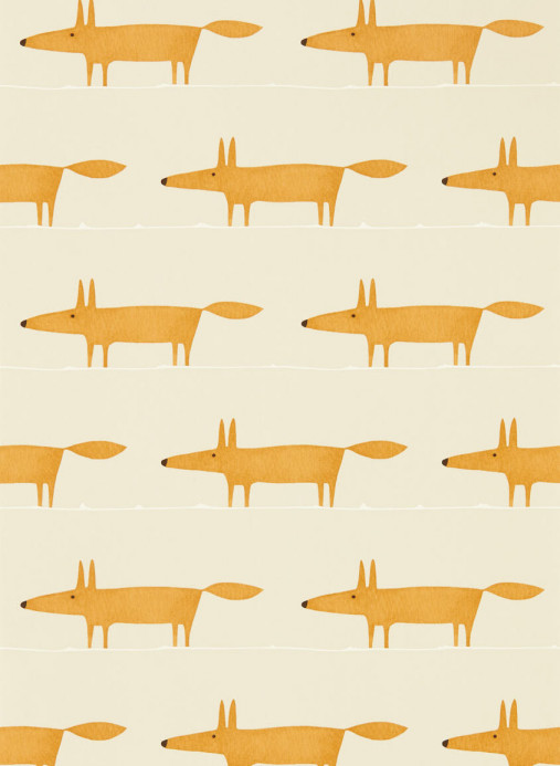 Scion Wallpaper Midi Fox - Raffia/ Chai
