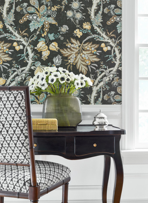 Thibaut Wallpaper Chatelain - Charcoal