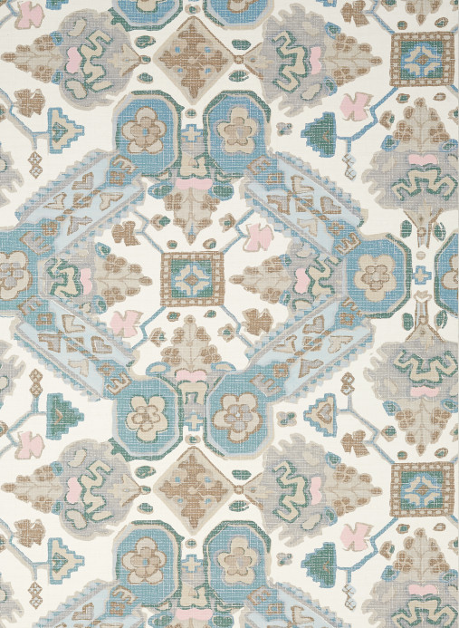 Thibaut Wallpaper Persian Carpet - Spa Blue