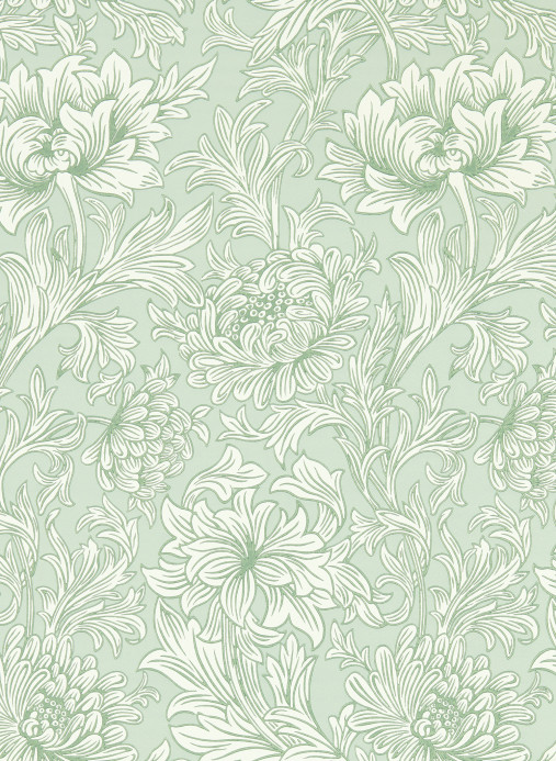 Morris & Co Tapete Simply Chrysanthemum Toile - Willow