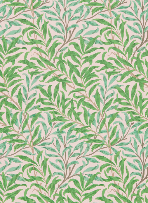 Morris & Co Tapete Willow Bough - Pink/ Leaf Green