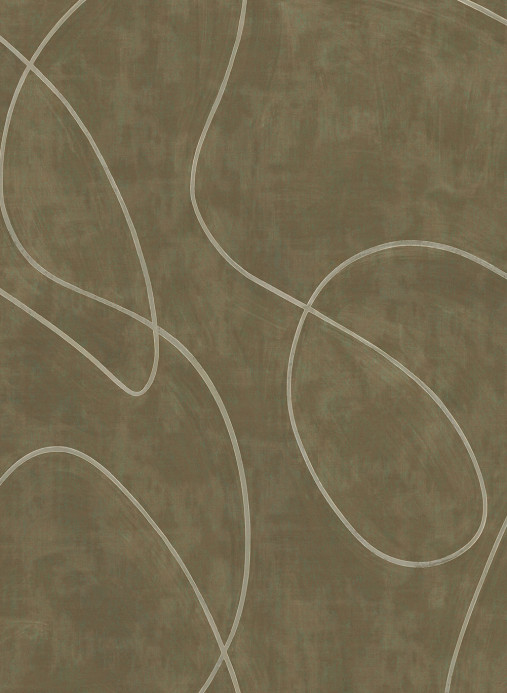 Eijffinger Wandbild Painted Lines - Olive